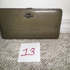Coach Olive Green Wallet